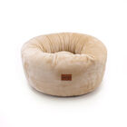 Leeby Cama Donut Premium Desenfundable de Terciopelo Blanco para gatos, , large image number null